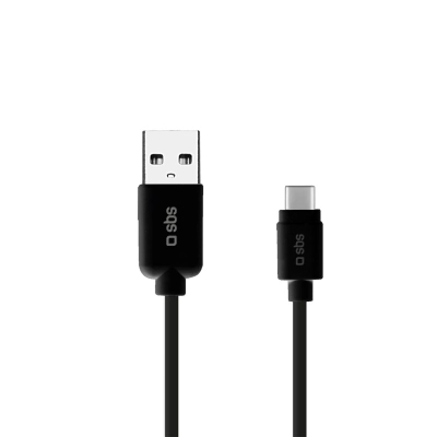 Kabllo karikimi Sbs TECABLETYC1KP05, USB 2.0 në USB-C, 1m, e zezë