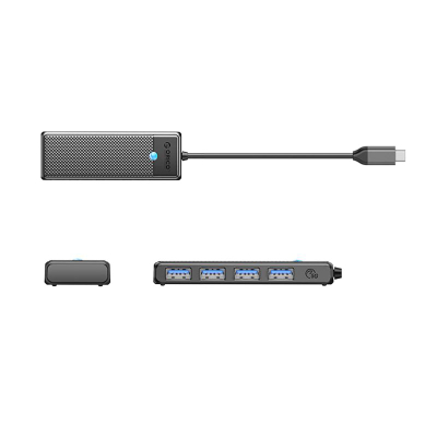 Hub USB-C Orico PAPW4A-C3, 4 porta USB-A 3.0, 5Gbps, i zi