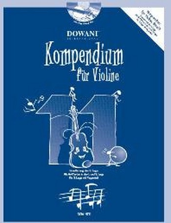 Libër mësimi për violinë Dowani Kompendium für Violine Vol.11, 2 violina, 2 CD audio, blu