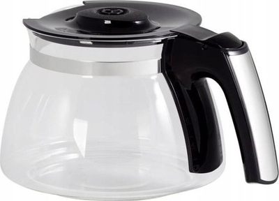 Karafë qelqi për kafe Melitta Enjoy, dorezë plastike, e zezë
