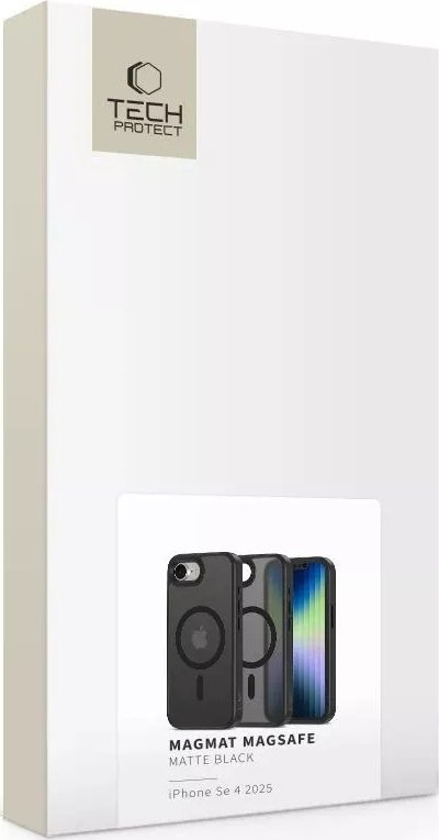 Mbulesë telefoni Tech-Protect Magmat MagSafe, për iPhone 16E, matte, e zezë