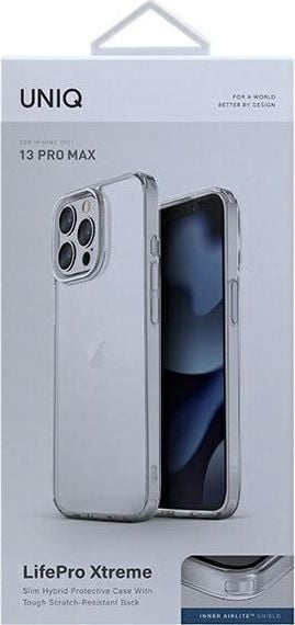 Mbështjellës Uniq LifePro Xtreme për iPhone 13 Pro Max, transparent, kristal i pastër