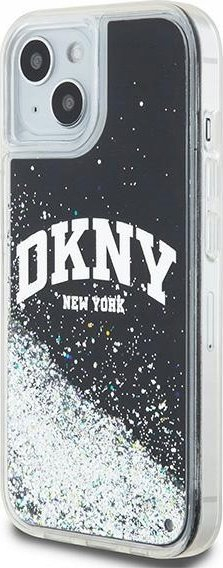 Mbulesë telefoni DKNY DKHCP15MLBNAEK, për iPhone 15 Plus 14 Plus 6.7", hardcase me glitter, e zezë