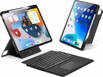 Куќиште со тастатура Dux Ducis DK за iPad Air 13 2024, Bluetooth, PU, сиво