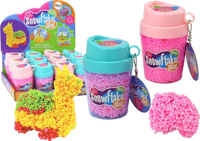 Lodër antistres Leantoys Squishy Styrofoam Balls In Cup, gotë me toptha stiropori, rozë
