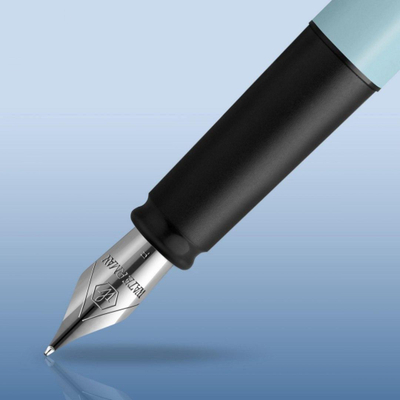 Stilolaps me makinë Waterman Allure, majë çeliku, blu satin