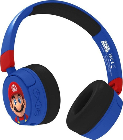 Безжични слушалки за деца OTL Technologies SM1001 Super Mario, со микрофон, сина боја
