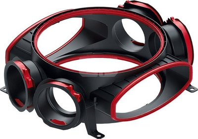 Trup kutie shpërndarëse Heatpex Aria Connect 52410100100W, 75 mm, plastikë, i zi e kuqe