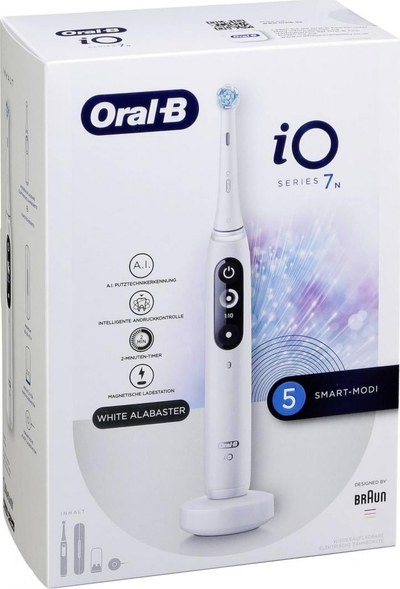 Furçë dhëmbësh elektrike Oral-B iO Series 7S, me sensor presioni, 5 mënyra larjeje, e bardhë