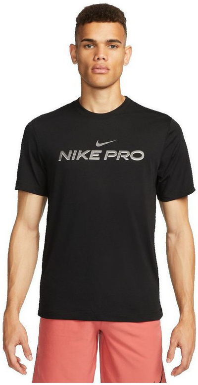 Bluzë sportive Nike Pro Dri FIT për meshkuj, pambuk poliestër, e zezë