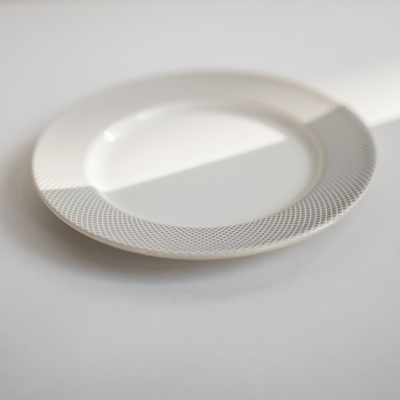 Pjatë e sheshtë Verlo NORWICH, 16 cm, porcelan, me buzë beige