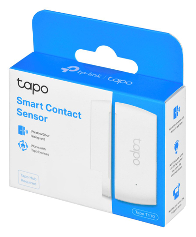 Sensor i mençur kontakti TP-Link Tapo T110, për dyer dhe dritare, njoftime në aplikacion, i bardhë