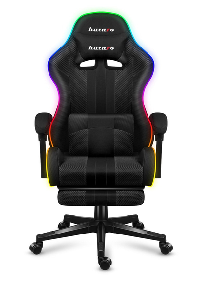 Karrige lojërash HUZARO Force 4.7, RGB Mesh, e zezë