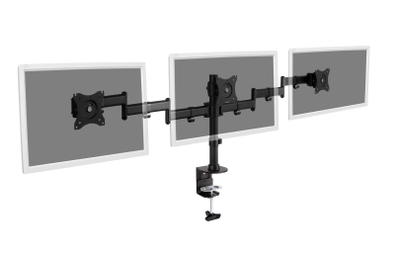 Mbajtëse tavoline për tre monitorë Digitus, 15-27", e zezë