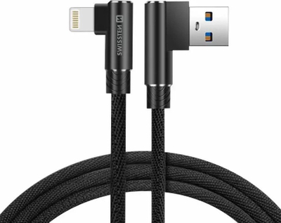 Kabllo të dhënash Swissten Arcade USB Lightning, 1.2m, karikim i shpejtë, e zezë