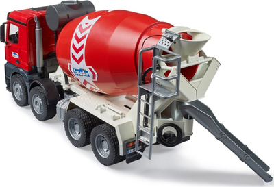 Kamion betoni lodër Bruder Mercedes-Benz Arocs 03655, shkallë 1/16, bojë blu
