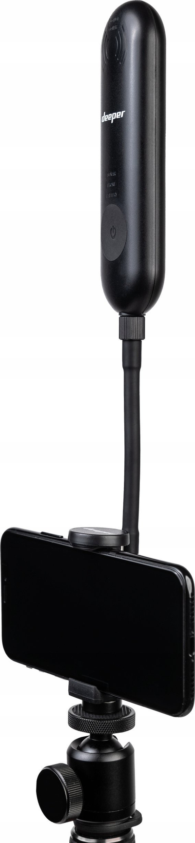 Комплет за проширувач на ВиФи Deeper Range Extender, за сонари Deeper, со држач за телефон, црн