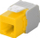 Keystone rrjeti Frutto RJ45 Cat6A UTP 500MHz, pa vegla, i verdhë