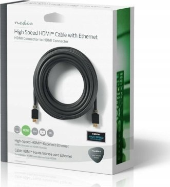 Kabllo HDMI Nedis High Speed, 10m, 4K 60Hz, ngjyrë antracit