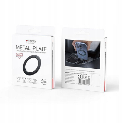 Adapter MagSafe Yesido C208, pllaka metalike rrethore, universale, i zi