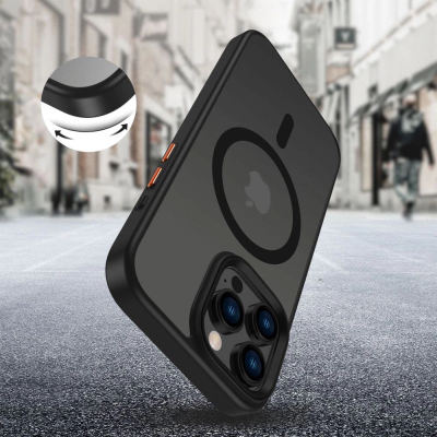 Заштитна маска Tech-Protect Magmat XT за iPhone 16 Pro Max, MagSafe, TPU и поликарбонат, црна