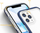 Kllëf telefoni Hurtel Hybrid Armor për iPhone 11 Pro, transparent me kornizë blu