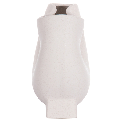 Dekor tavoline qeramike Glaze 26x14x25Hcm (HM4610.01), bardhë
