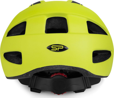 Kaskë biçiklete Spokey Speed 926882, 55-58 cm, për të rritur, jeshile neon me të zezë