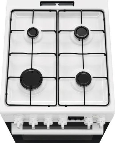 Shporet me gaz Electrolux LKK560232W, Series 600, 50 cm, 4 vatra gaz, furrë elektrike, i bardhë