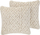 Jastëkë dekorativë Beliani GOREME, set 2 copë, pambuk 45x45cm, bezhë e çelët