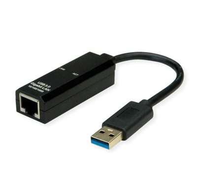 Мрежен адаптер Value USB 3.2 во Gigabit LAN, 1Gbps, црн