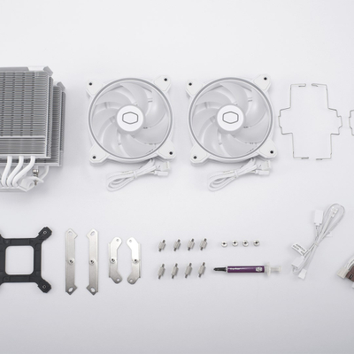 Ftohës CPU Cooler Master Hyper 622 Halo, dual tower, ARGB, i bardhë refurbished