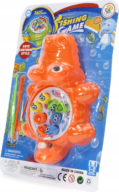 Lodër peshkimi Fishing Game Fishes 6, mekanizëm që rrotullohet 360°, për kalamaj 3+, shumëngjyrëshe
