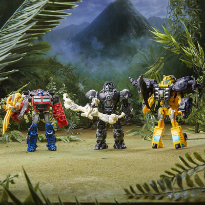 Figurë lodër Hasbro Transformers Beast Weaponizer Alliance MV7 Battle Changers, set 2 figura, 13 cm dhe 8 cm, shumëngjyrëshe
