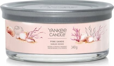 Qiri dekorativ Yankee Candle Pink Sands Signature, me 5 fitila, 340g, rozë
