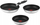 Set tiganësh dhe tenxheresh Teesa, dorezë e lëvizshme, 22cm 24cm 28cm, gri