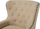 Fotelë VIBORG II, material tekstil, stil klasik wingback, bezhë