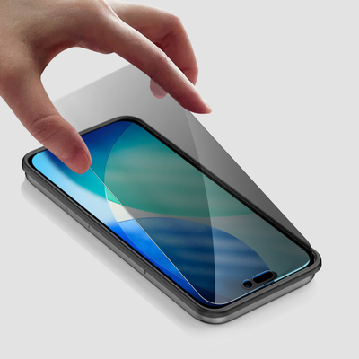 Mbrojtës ekrani 4smarts Second Glass Privacy për iPhone 17 Pro, kornizë montimi, xham i fortë transparent