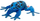 Lodër pelushi Beppe bretkosë Blue Painted Poison Dart Frog, 10 cm, blu