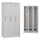 Dolap metalik Altona 3 dritare me kyç e këmbë 90x45x185Hcm (HM21103), gri