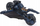 Lodër motor Batman DC Comics Batcycle, që kthehet, për figura 30 cm, blu e zezë