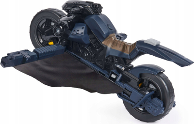 Lodër motor Batman DC Comics Batcycle, që kthehet, për figura 30 cm, blu e zezë