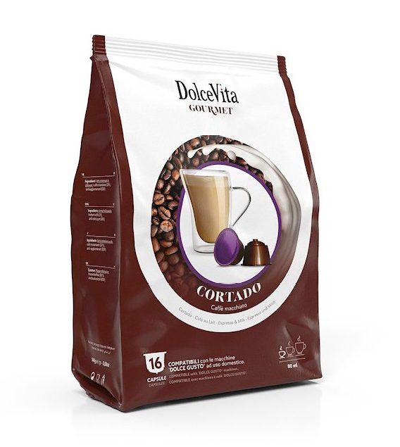 Dolce Vita Cortado (espresso macchiato), kompatibile me Dolce Gusto® (16 kapsula)