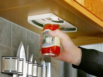 Hapës kavanozësh dhe shishesh universale, montim nën banak, plastikë e bardhë