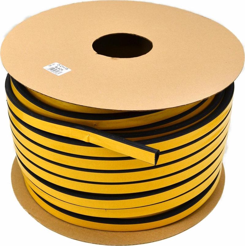 Garniturë vetëngjitëse Fagum-Stomil SADSDG-00112-100, profil D, gomë EPDM, e zezë