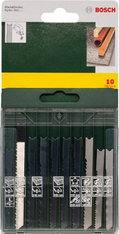 Set brisqesh sharrëze Bosch 2607019460, 10 copë, fole U, jeshile