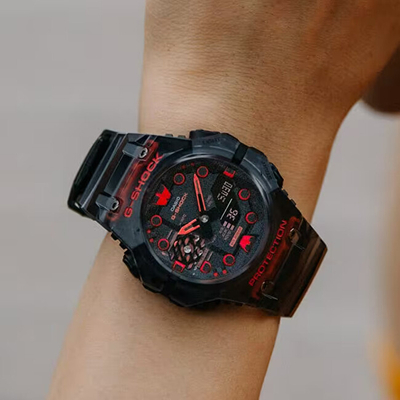 Orë për meshkuj Casio G-Shock GA-B001G-1AER, e zezë/kuqe