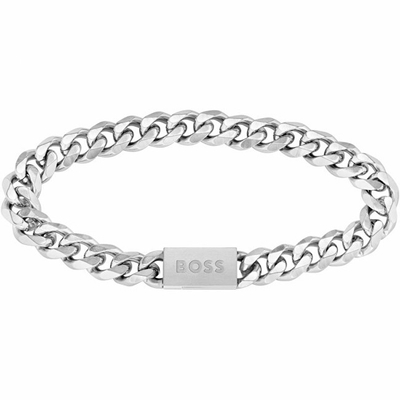 Byzylyk BOSS Jewelry LINK, çelik inox, i argjendtë