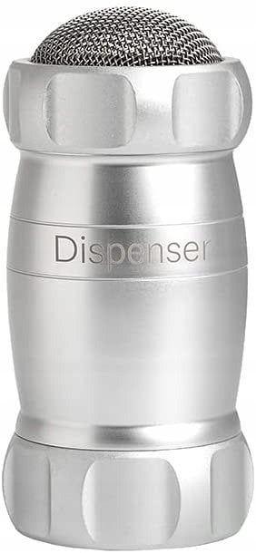 Dispenser për miell Marcato Design Line, metal, për sheqer pluhur dhe kakao, argjendtë
