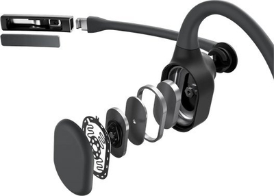 Kufje Bluetooth Shokz OpenComm2 Industrial, me mikrofon, open ear, të zeza